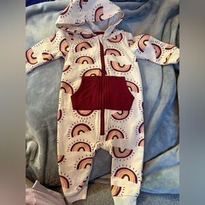 Rainbow zippered playsuit